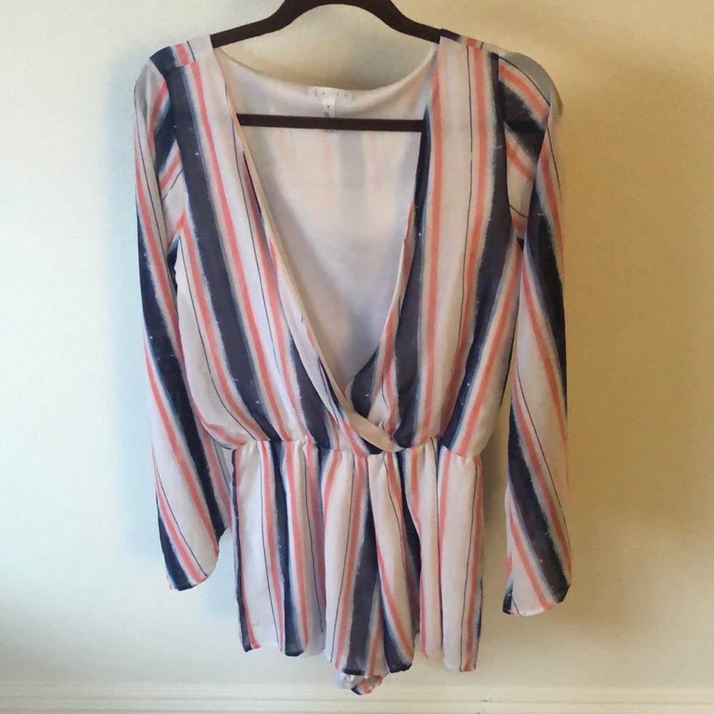 Leith Stripped Romper Shorts - Size M